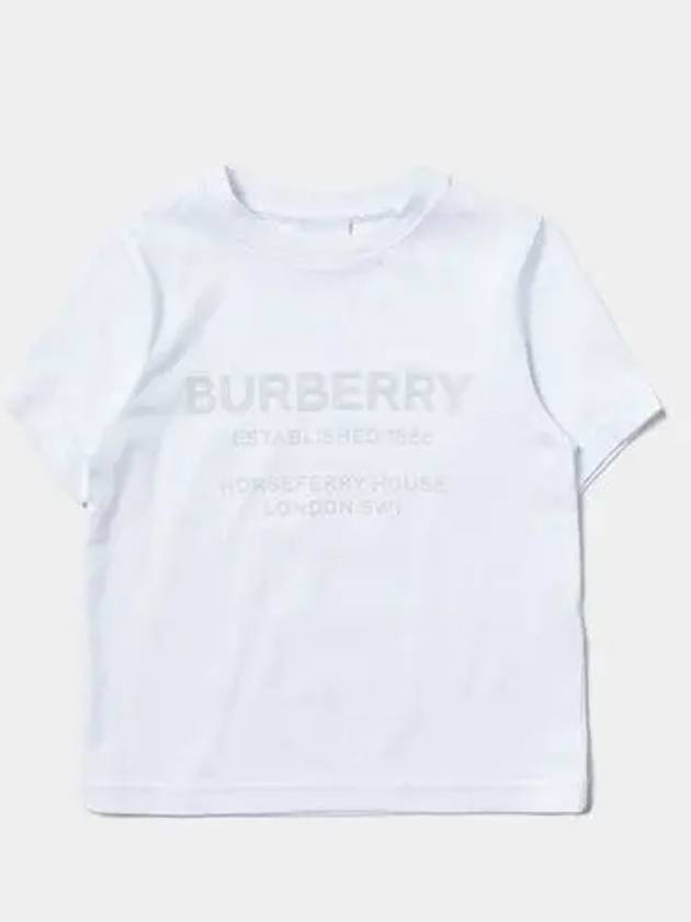 Kids Logo Short Sleeve T-Shirt White - BURBERRY - BALAAN 2