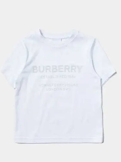 Kids Logo Short Sleeve T-Shirt White - BURBERRY - BALAAN 2