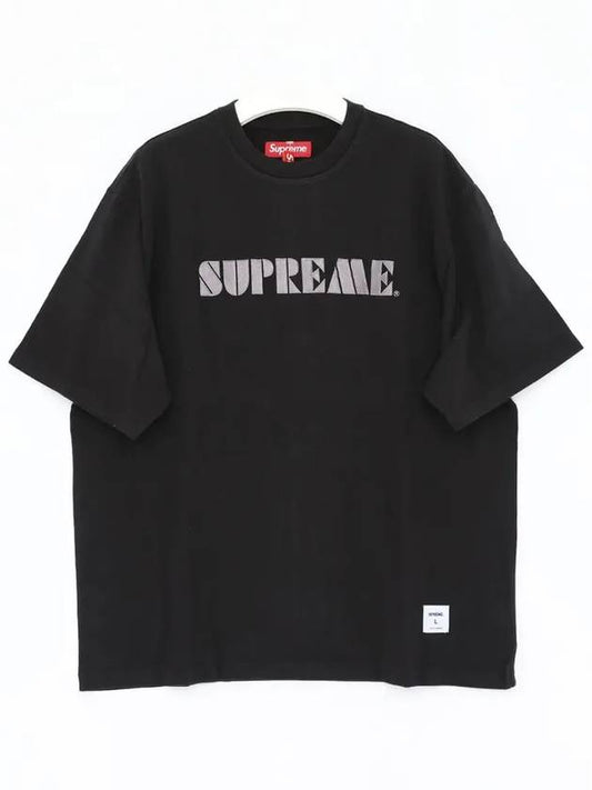 SS24KN59 BLACK Stencil Short Sleeve Tee - SUPREME - BALAAN 2