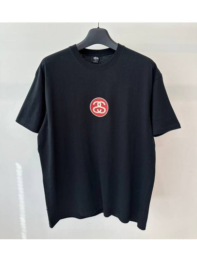 SS Link Solid Short Sleeve T-Shirt Black - STUSSY - BALAAN 2