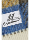 check print knit muffler blue - MARNI - BALAAN.