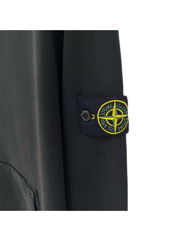 Wappen Patch Classic Fleece Hoodie Black - STONE ISLAND - BALAAN 4