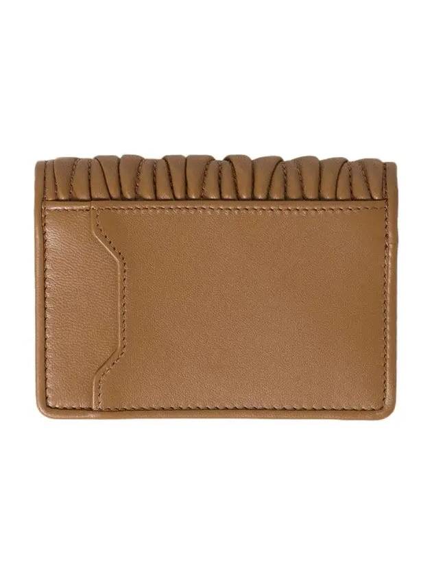 Matelasse Nappa Leather Card Wallet Brown - MIU MIU - BALAAN 4