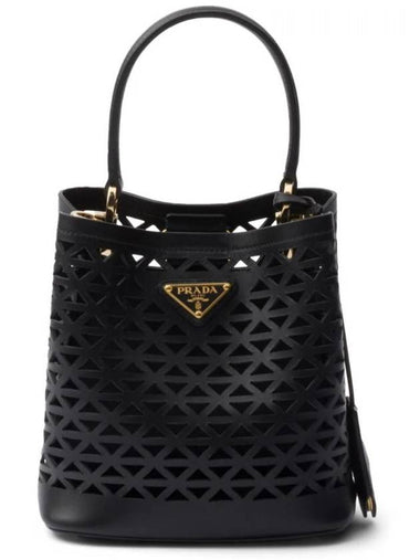 Panier Leather Mini Bag Black - PRADA - BALAAN 1