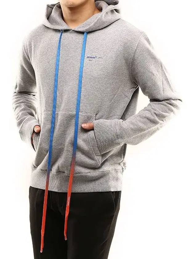 Acrylic Arrow Slim Fit Long Sleeve Hoodie Grey - OFF WHITE - BALAAN 6