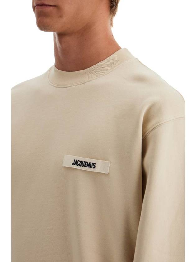 Le Gros Grain Logo Sweatshirt Beige - JACQUEMUS - BALAAN 5