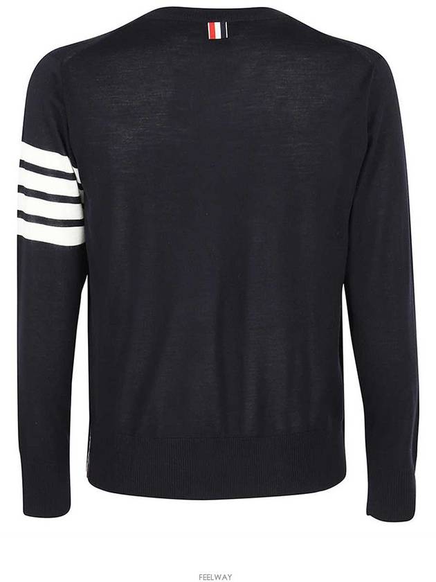 4 Bar Armband Classic Merino Wool Knit Top Navy - THOM BROWNE - BALAAN 3