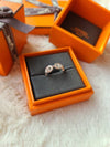 Small Chaine D'Ancre Enchainee Ring Silver - HERMES - BALAAN 8