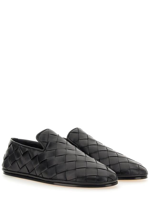 Intrecciato Leather Loafers Black - BOTTEGA VENETA - BALAAN 4