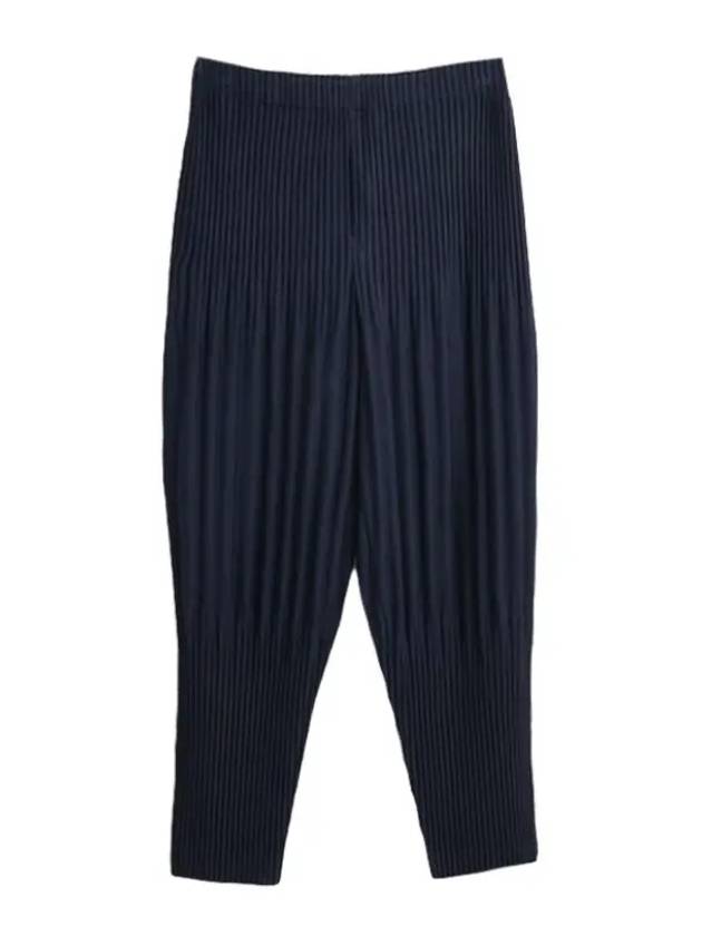 Pleated Straight Pants Navy - ISSEY MIYAKE - BALAAN 2