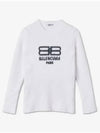 BB logo crew neck knit top white - BALENCIAGA - BALAAN 2