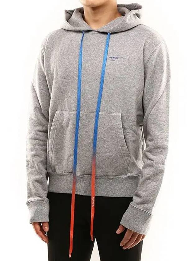 Acrylic Arrow Slim Fit Long Sleeve Hoodie Grey - OFF WHITE - BALAAN 4