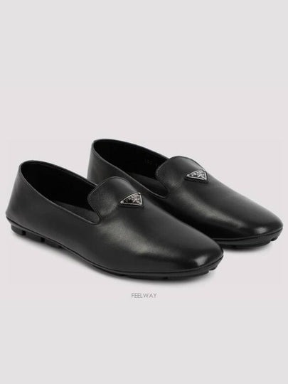 Triangle Logo Loafers Black - PRADA - BALAAN 2