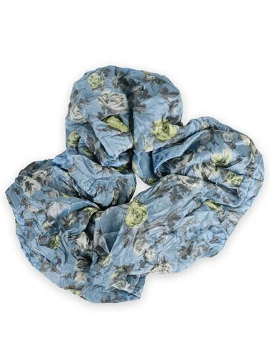 Women s Crinkle Satin Scrunchy Blue A6299 766 - GANNI - BALAAN 1