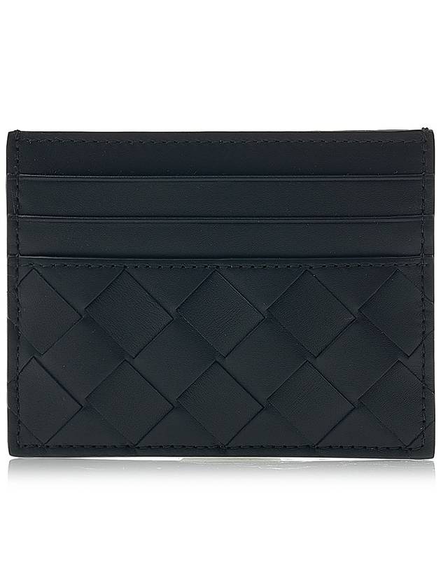 Intrecciato Leather Card Wallet Black - BOTTEGA VENETA - BALAAN 2