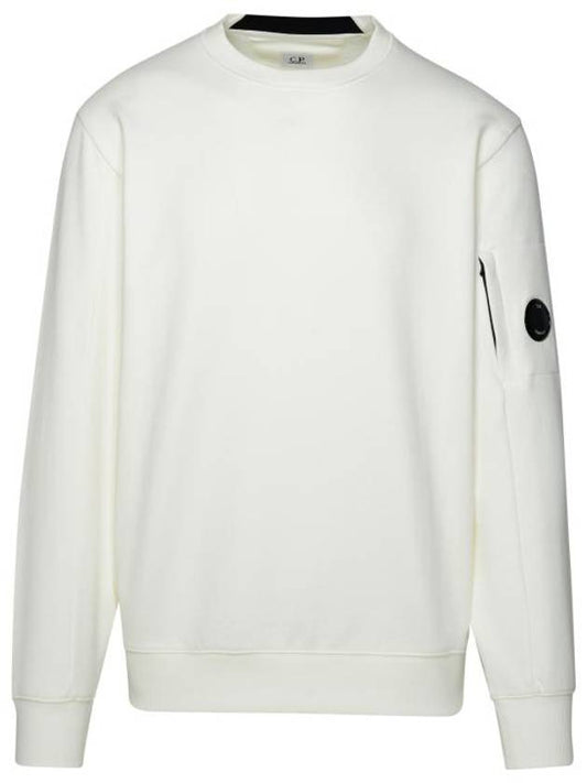 Diagonal Raised Fleece Sweatshirt White - CP COMPANY - BALAAN 1