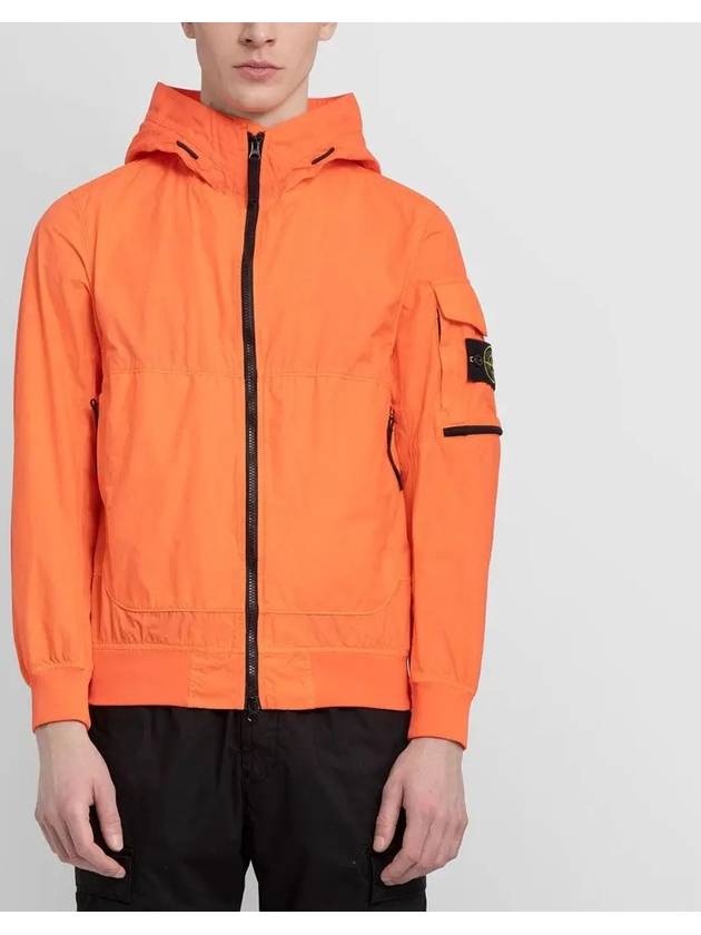 Men's Wappen Patch Naslan Watro Hooded Jacket Orange - STONE ISLAND - BALAAN 4