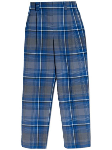 Marni Plaid Pattern Pants, Women's, Blue - MARNI - BALAAN 1