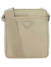 Triangle Logo Re-Nylon Saffiano Leather Cross Bag Beige - PRADA - BALAAN 1