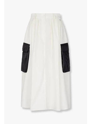 Women s Padded Pocket Cotton Skirt White - HERNO - BALAAN 1