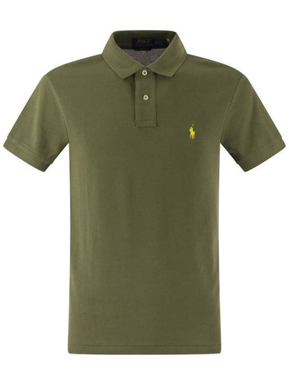 Embroidered Pony Logo White Polo Shirt Forest Green - POLO RALPH LAUREN - BALAAN 2