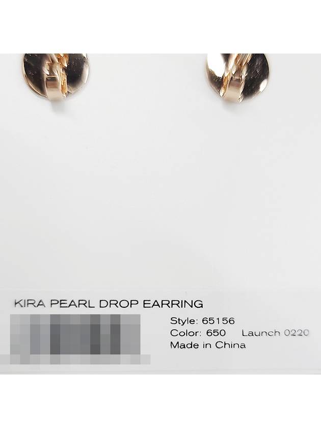 Kira Pearl Drop Earrings Champange Rose Gold - TORY BURCH - BALAAN 10