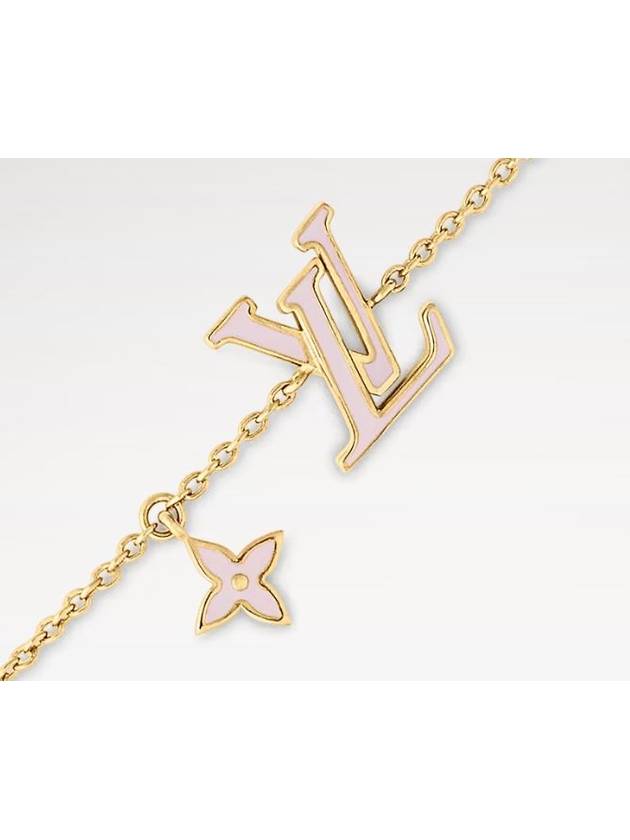 LV Iconic Enamel Bracelet Pink Gold - LOUIS VUITTON - BALAAN 3