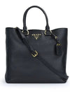 Vitello Phoenix Tote Bag Black - PRADA - BALAAN 2