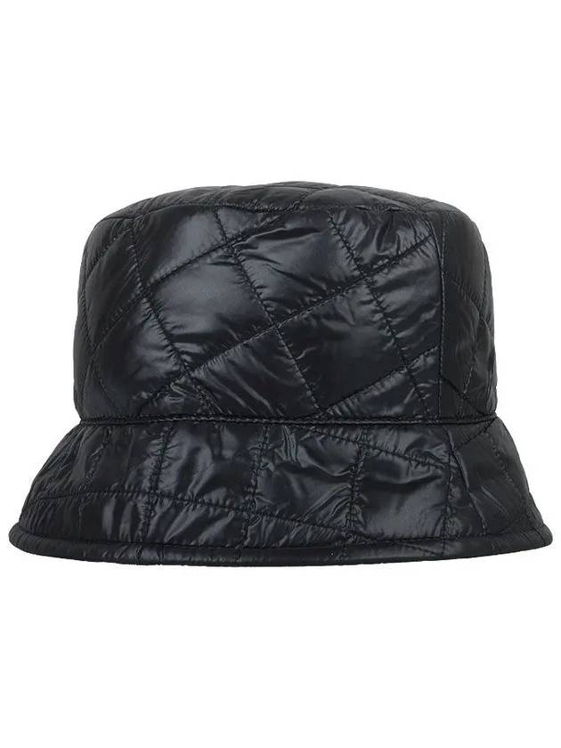 Logo Patch Quilted Bucket Hat Black - MONCLER - BALAAN 4