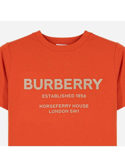 Kids Logo Crew Neck Short Sleeve T Shirt Red 8051426 - BURBERRY - BALAAN 2