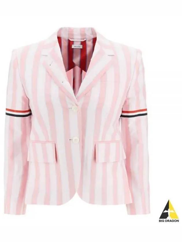 High Armhole RWB Arm Banding Striped Jacket Pink - THOM BROWNE - BALAAN 2