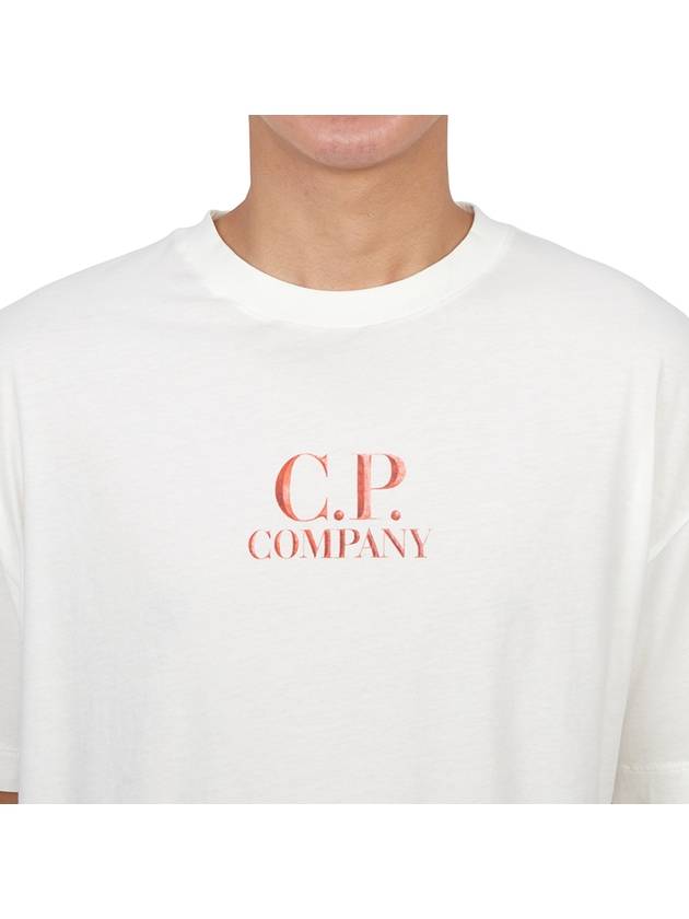 Logo Short Sleeve T-Shirt White - CP COMPANY - BALAAN 6