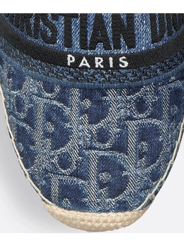 Stonewashed-Effect Cotton Espadrille Shoes Blue - DIOR - BALAAN 5