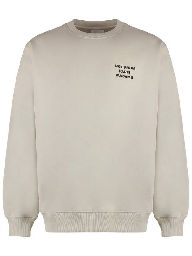 Drôle De Monsieur Slogan Cotton Crew-Neck Sweatshirt - DROLE DE MONSIEUR - BALAAN 1