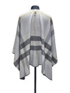 Women's Check Reversible Wool Cape Grey - BURBERRY - BALAAN 8