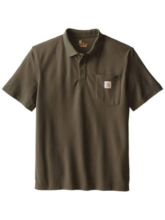 Polo short sleeve t shirt moss green K570 - CARHARTT - BALAAN 2