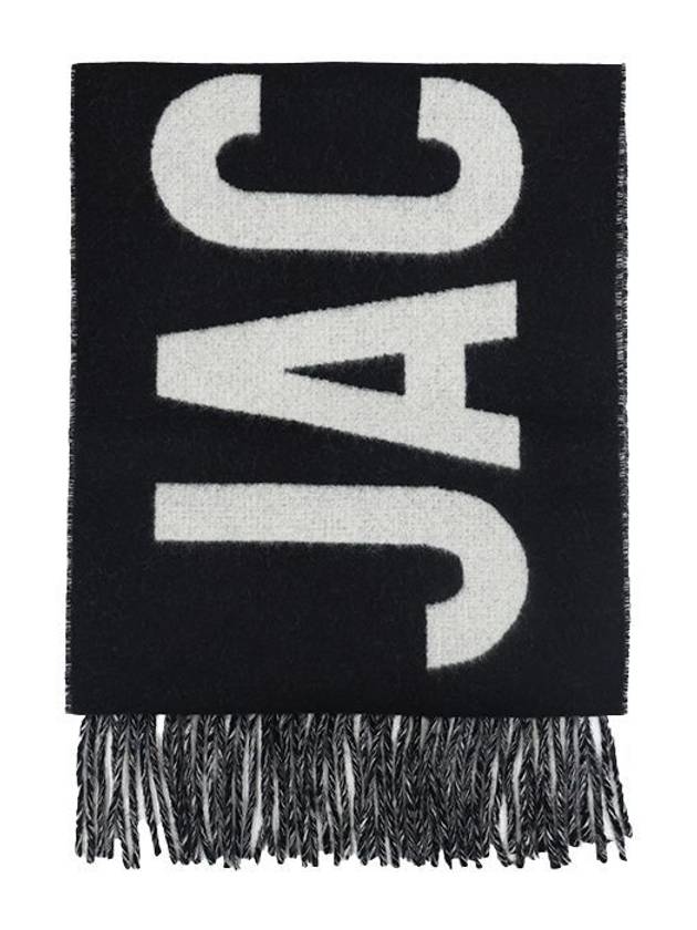 Lecharpe Fringe Logo Virgin Wool Muffler Black - JACQUEMUS - BALAAN 2