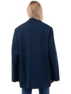 Logo Blazer Wool Overfit Women's S Size Jacket - BALENCIAGA - BALAAN 3