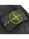 Wappen High Neck Button Up Wool Cardigan Black - STONE ISLAND - BALAAN 9