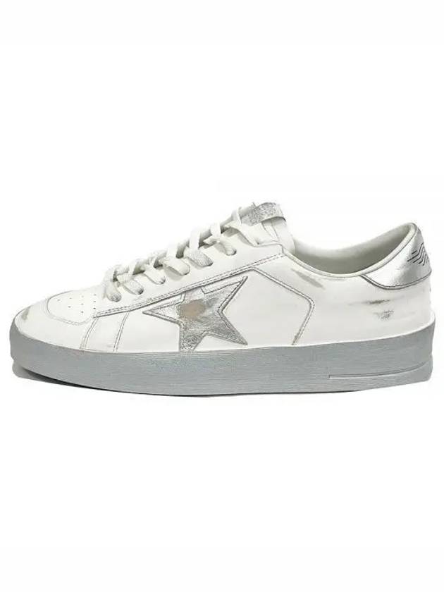 Star Dan Silver Tab Low Top Sneakers White - GOLDEN GOOSE - BALAAN 2