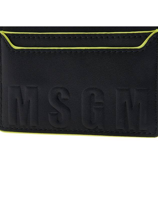 Embossed Logo Card Wallet Black - MSGM - BALAAN 7