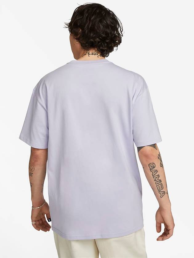 SB Logo Skate Cotton Short Sleeve Shirt Purple - NIKE - BALAAN 3