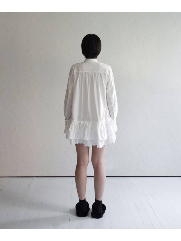 Ruffle Shirt Mini Dress WHITE Women s - RUBATI - BALAAN 6