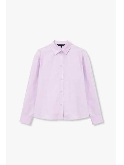 Women s Eyelet Logo Long Sleeve Shirt Violet - ARMANI EXCHANGE - BALAAN 1