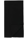 Embroidered Pony Logo Ribbed Muffler Black - POLO RALPH LAUREN - BALAAN 4