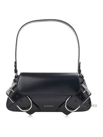 Voyou Flap Leather Shoulder Bag Black - GIVENCHY - BALAAN 2