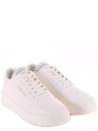 Emporio Armani  Leather Sneakers - EMPORIO ARMANI - BALAAN 2