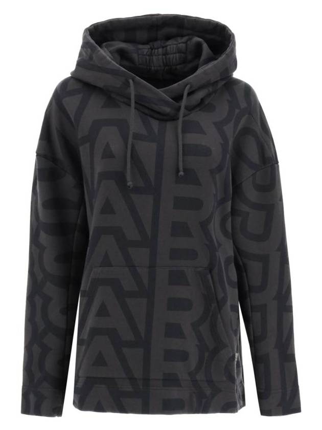 Monogram Oversized Hoodie Charcoal Black - MARC JACOBS - BALAAN 1