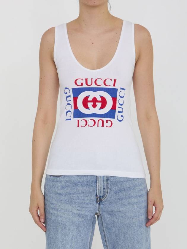 Logo Sleeveless White - GUCCI - BALAAN 2