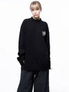 Men s M243MT03BK Circular Reverse Sleeve Half Neck Sweatshirt Black - CHANCE'S NOI - BALAAN 2